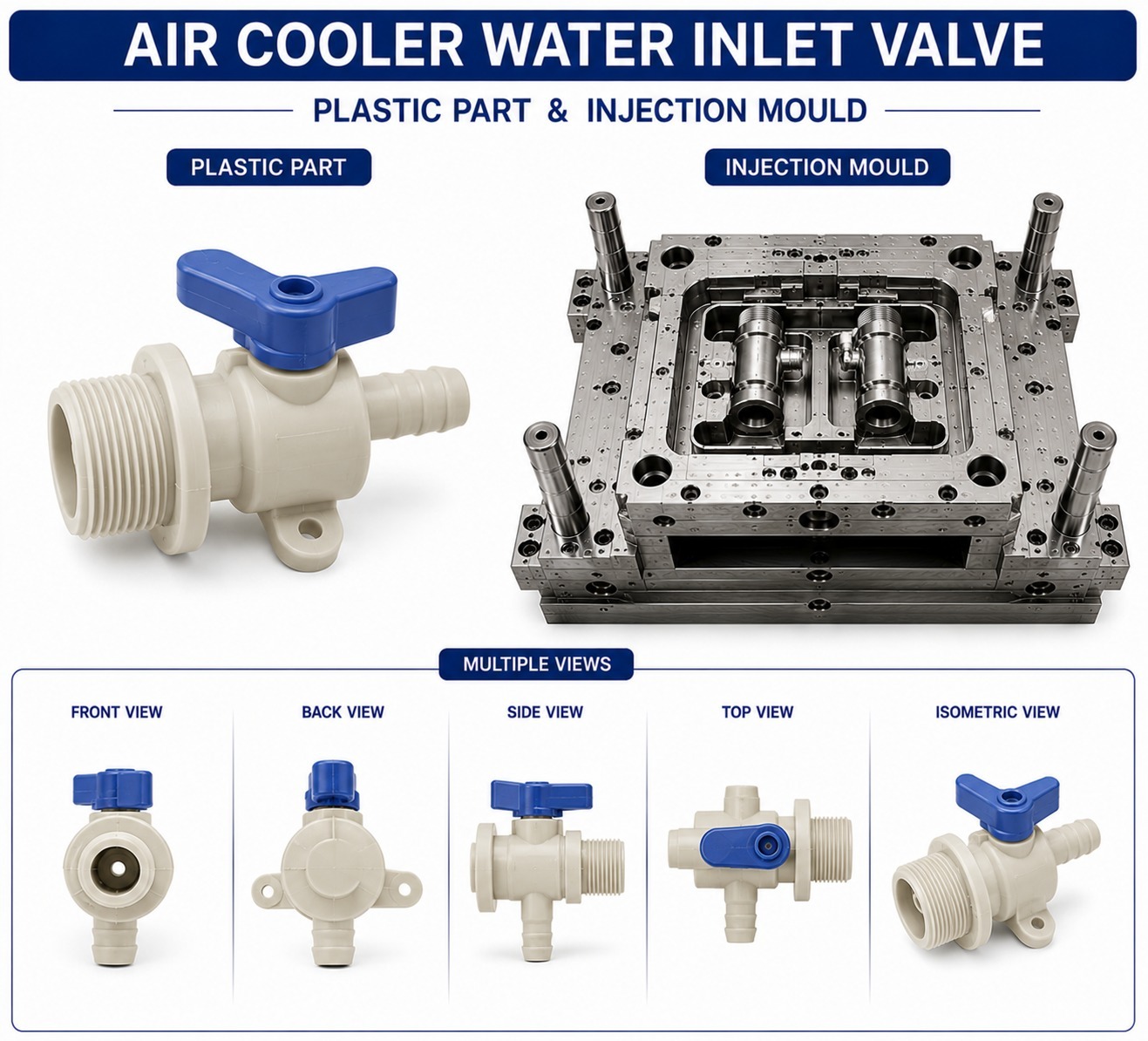 Air Cooler Plastic Water Inlet Valve